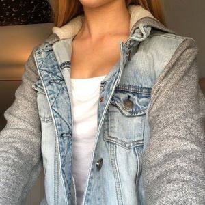 Cute half denim Jean jacket